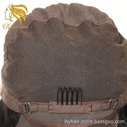 Lsy Hand Tied Full Lace Wig Virgin Pre-Plucked Human Hair Kinky Curly Full Lace Wig With Baby hair